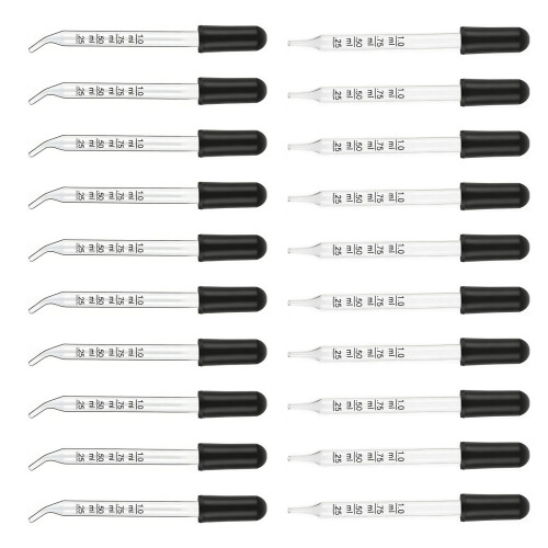 20 Stück 1 ml abgestufte Glaspipetten-gerader Ellenbogen