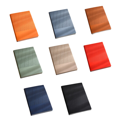 Professional PU Leather Notebook 200 Sheets Wide Lined Side-Red 1