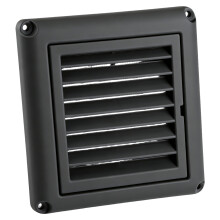 Drogerventilatieafdekking met zelfsluitende-Nee. 45 zwart 4 inch