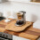 Bamboo Base With Casters For Coffee Maker And Food Processor 4