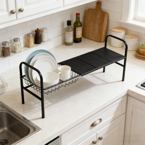 Multipurpose Kitchen Storage Rack 3 Layers 2 Baskets-Gray 2