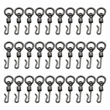 Fishing Swivels Set, 30Pieces Copper Plated Barrels Swivels-4