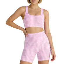 Fashion Printed Yoga Set Stretchable Soft Fabric For-pink p M