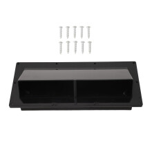 RV Exhaust Vent Cover Black ABS Lockable Range Hood Vent Cover with Automatic Windproof Damper Weather Resistant