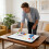 Leicht zu tragendes PVC-Whiteboard mit 360-Grad-Ständer, 6