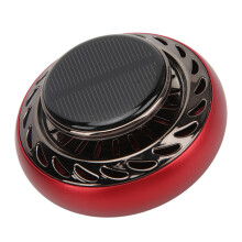 Car Solar Rotating Air Freshener Aromatherapy Diffuser Red 80mm
