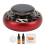 Car Solar Rotating Air Freshener Aromatherapy Diffuser Red 80mm 2