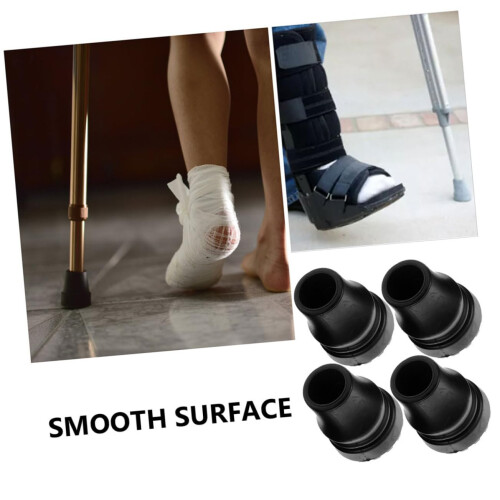 Crutch Tips Replacement 4 Pack Grade NonSlip for Elderly Walking Stick and Cane 1