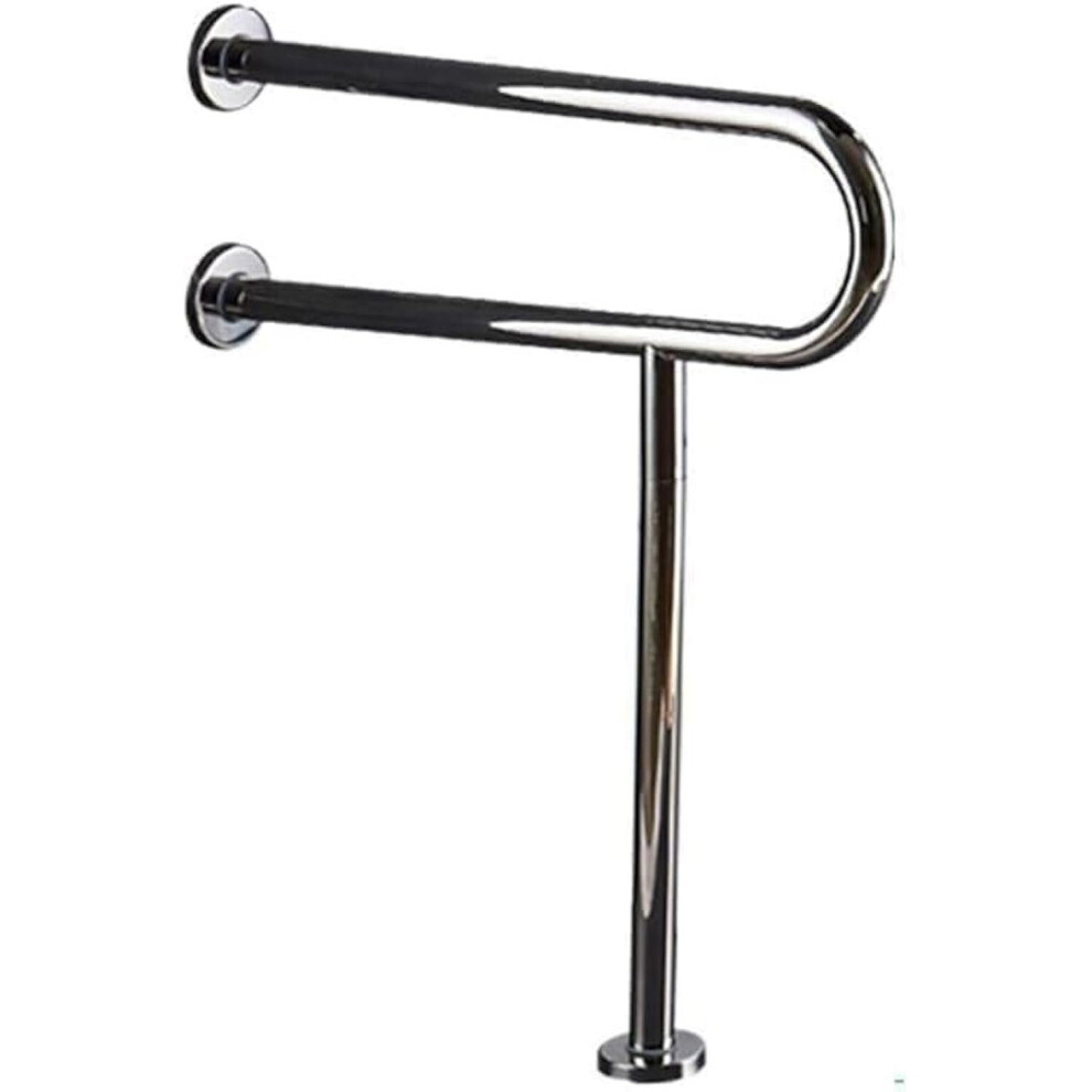 Stainless Steel Grab Bar with AntiSlip Grip, Polished Chrome Bathroom Safety Rail for Toilet and Shower