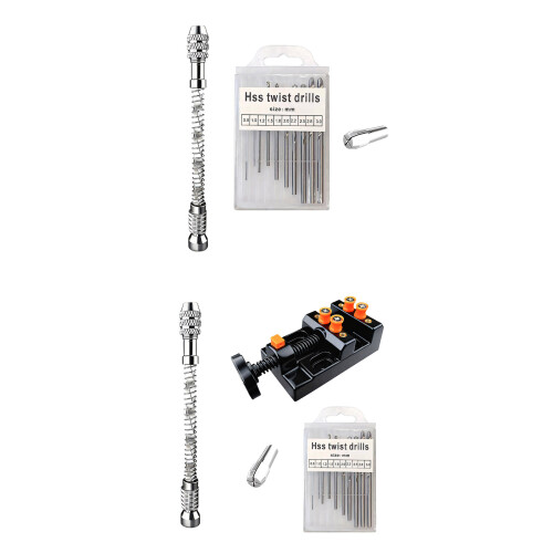10Pcs Professional Semi-Automatic Mini Manual Hand Drill-Set A 1
