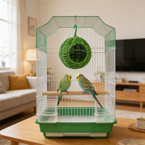 Durable Plastic developed Bird Shelter For Small Birds-Pink 1