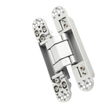 Adjustable Silver 180 Folding Door Hinge with Screws—40kg Capacity
