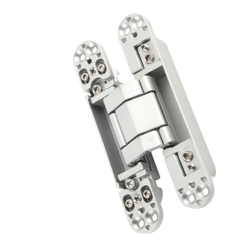 Adjustable Silver 180 Folding Door Hinge with Screws—40kg Capacity
