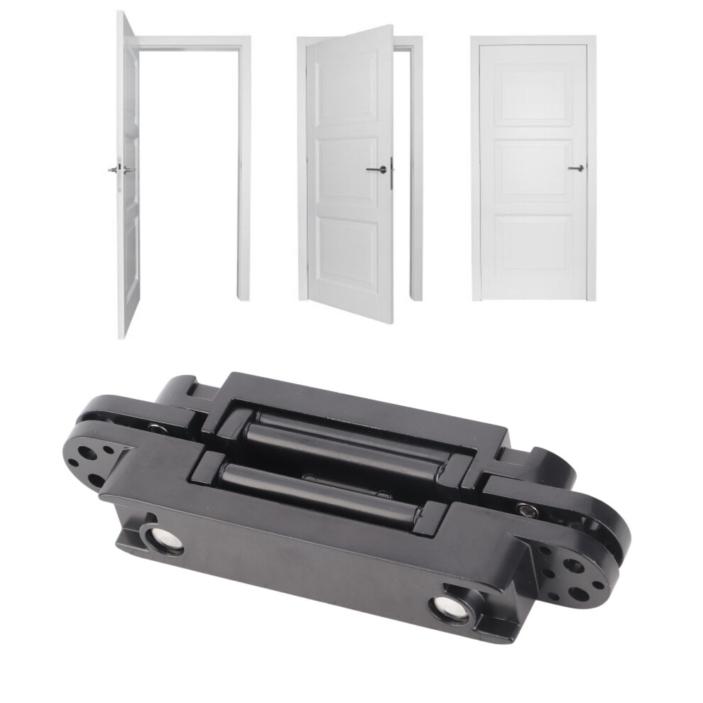 Adjustable 180 Folding Door Hinge, Zinc Alloy, 40Kg Load, Black 8421390606740
