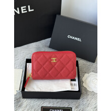 CHANEL 25C Zip Coin Purse | Caviar Leather Card Holder 3686