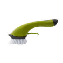 Dishwashing Brush with Long Handle and Continuous Water Spray for Scrubbing Pots, Pans and Dishes
