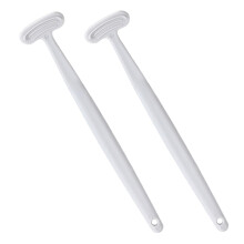 2PCS Reusable Tongue Scraper and Cleaner Brush Set for Fresh Breath and Daily Oral Care