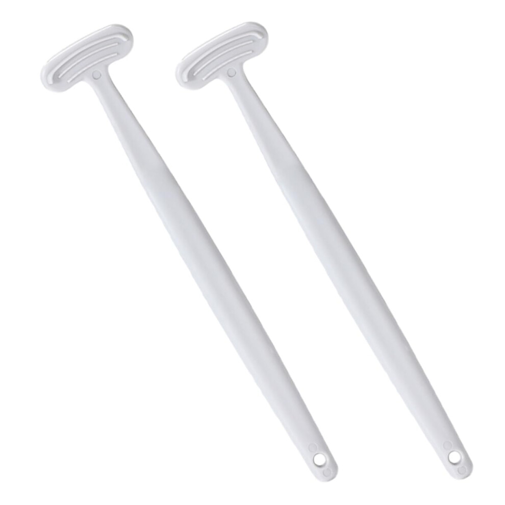 2PCS Reusable Tongue Scraper and Cleaner Brush Set for Fresh Breath and Daily Oral Care