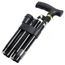 Walking Cane for Seniors Adjustable Folding Quad Cane Lightweight Aluminum NonSlip Stable Base