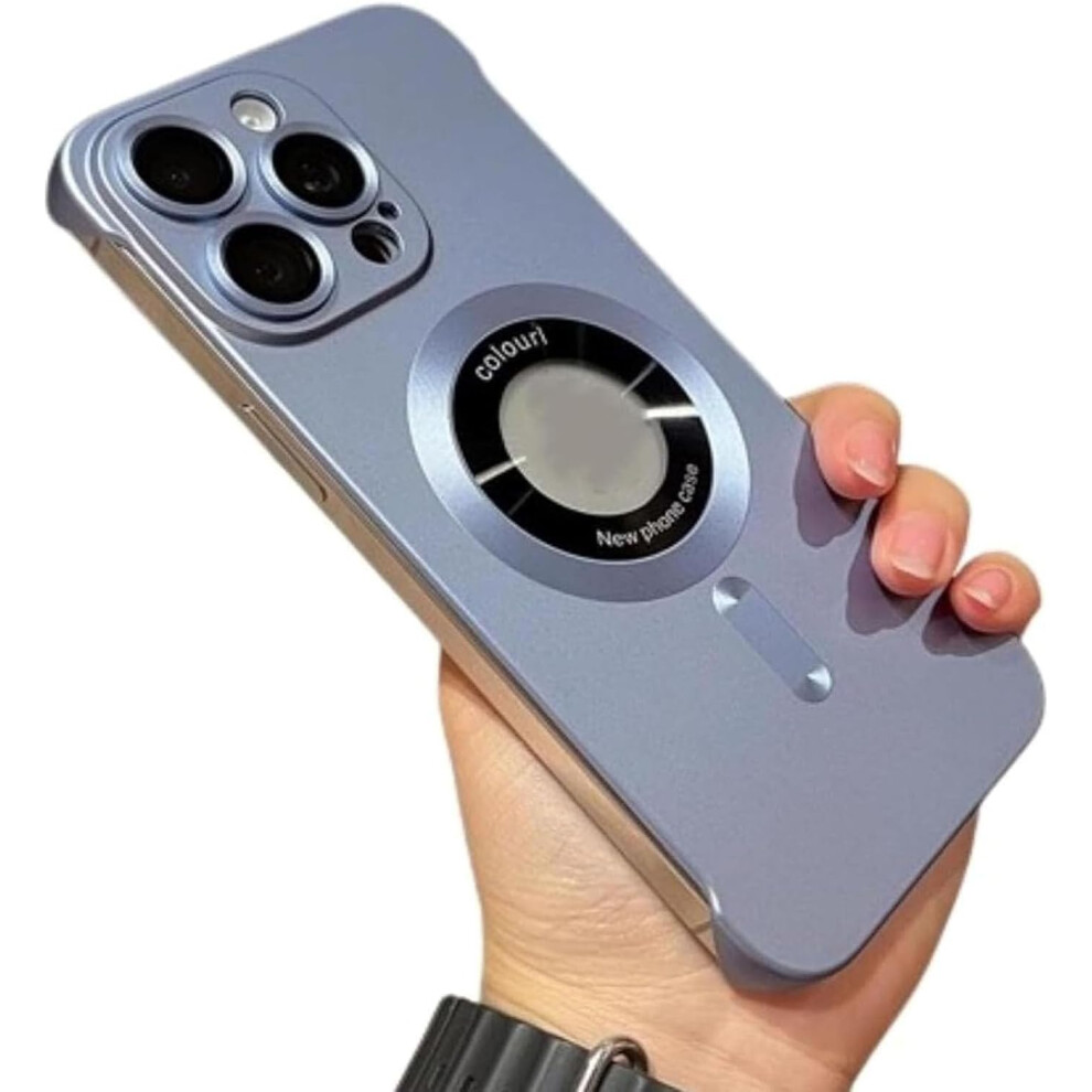 Ultra Thin Magnetic Iphone 16 Pro Case, Borderless Frosted Matte Cover With Antifingerprint Finish, Blue 9330225998662