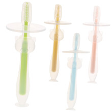 Baby Toothbrush for Newborns with Gentle Silicone Bristles and Ergonomic Comfortable Grip, 4pcs