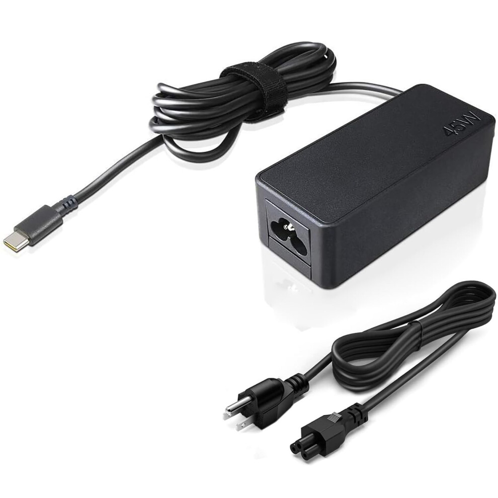 45W Usbc Laptop Charger For Lenovo Thinkpad E485 20Ku Â Fast Charging Power Adapter With Worldwide Voltage Support 9771547570868