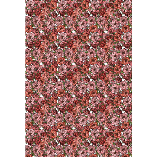 Scrapbook-Papier "Piwonie" – Blatt A4+ 350 g/m²