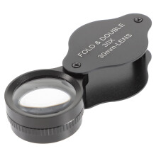 Magnifying Glass Jewelry Loupe Foldable with Rotating Protective Case for Gem Inspection and Reading