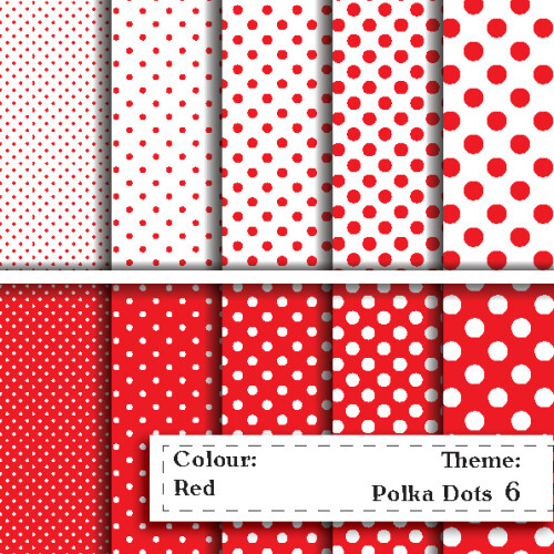 Scrapbooking-Papier Punkte Rot 320x475 mm (5 St.)