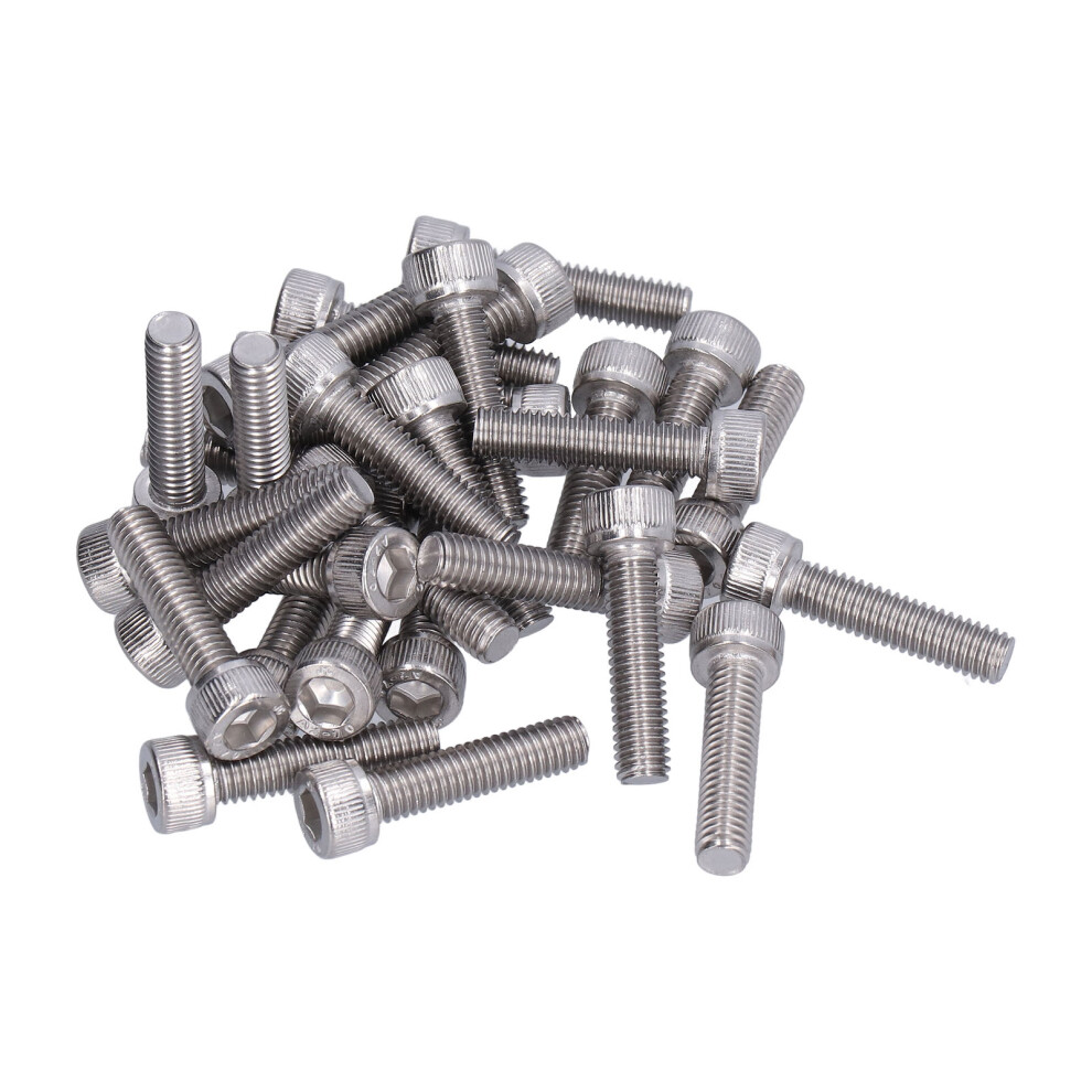 30Pcs A2-70 DIN 912 M6 Bolts