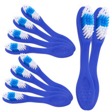 Mini Toothbrush 10 Pack with Soft Gentle Bristles, Compact Short Handle Travel Toothbrush Set