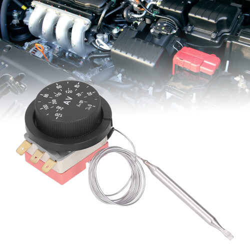 Adjustable 3 Pins Electric Fan Thermostat with Temperature Sensor Control Kit 1