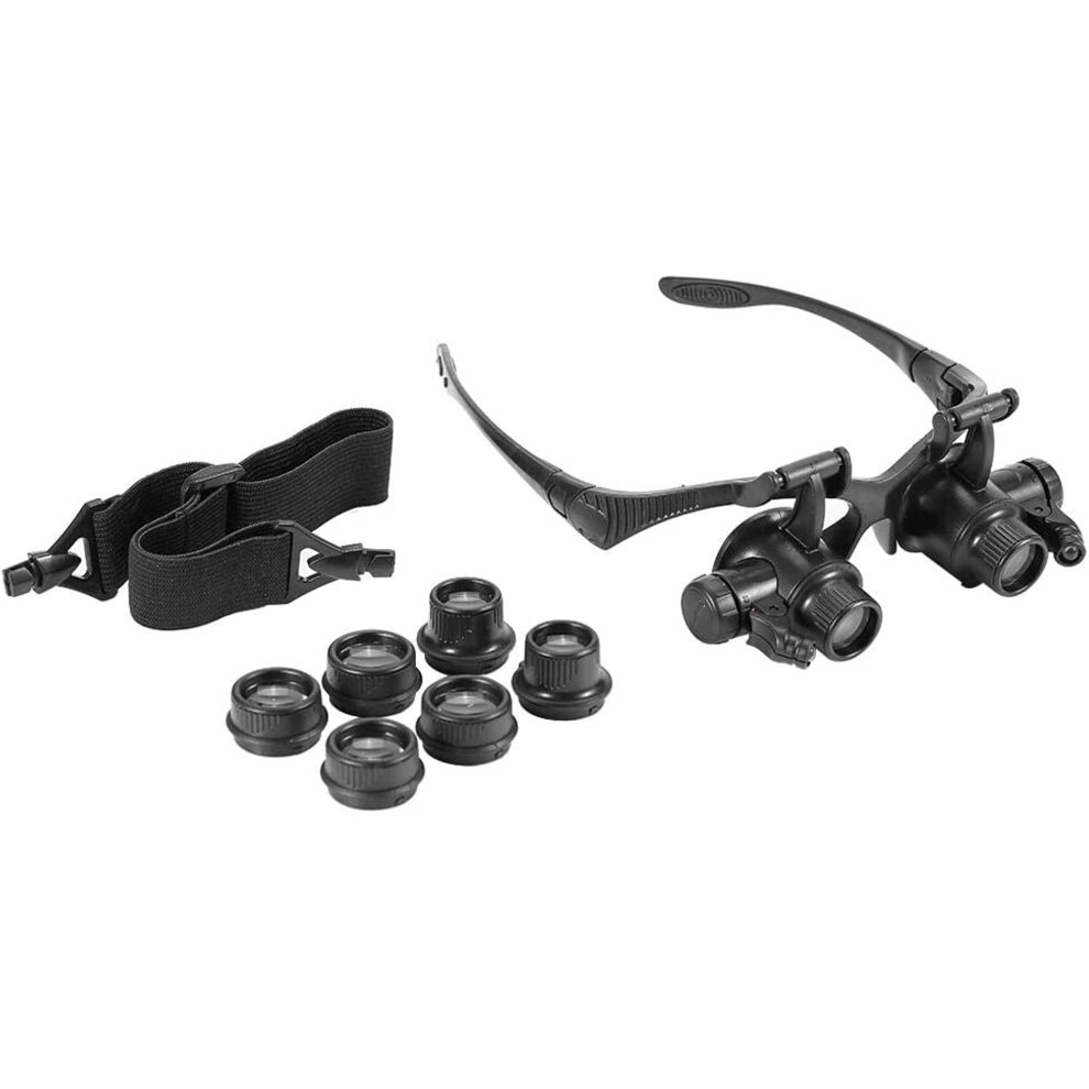 Desktop Magnifying Glass with Large Viewing Lens and LED Illumination for Reading and Inspection