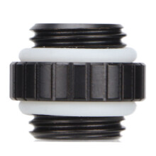 Durable Copper Water Cooling Fittings 15mm Male G1/4 Black Electroplated
