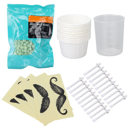 Professionelles Nasenwachsset 50g, Bart-Schablonen, Haarentfernungs-Set 1