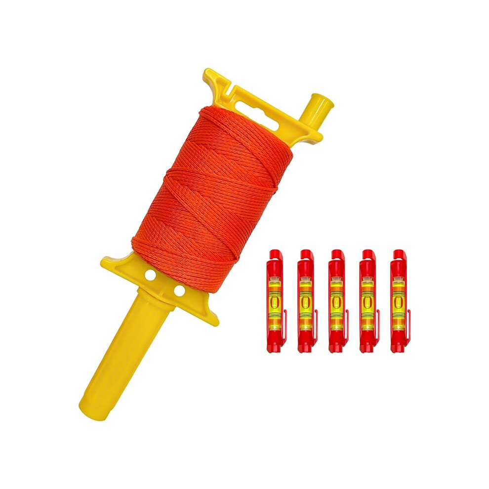 Cord With Handle, 18 540Ft Braided Construction Nylon Cord, Cord Reel With 5 Built-In Levels For Diy And Gardening Work 6032248867255