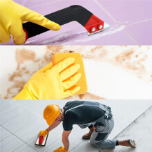 Grout Float Set 6 Sponges, Bevel Tile Saw Band 3 Blade Replacements, Removal Tool for Brick, Plaster, Drywall,Concrete B