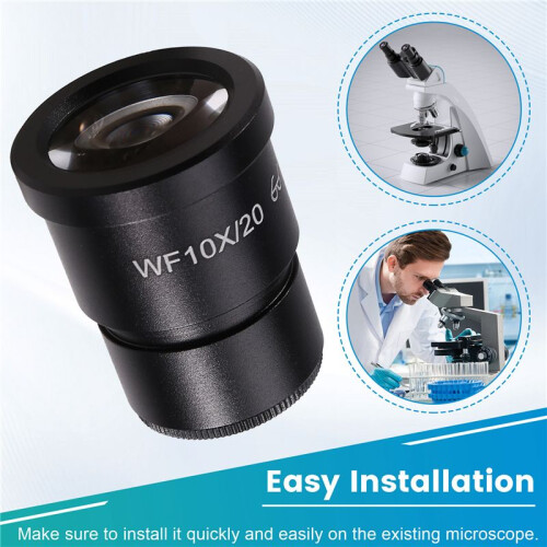 2PCS WF10X-20MM Wide-Angle High Eyepoint Ocular for Binocular Trinocular Stereo Microscope Installation Interface