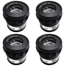 4pcs 10X Stand Measuring Magnifier Scale Loupe Magnifying Glass 10X with Scaled Magnifier