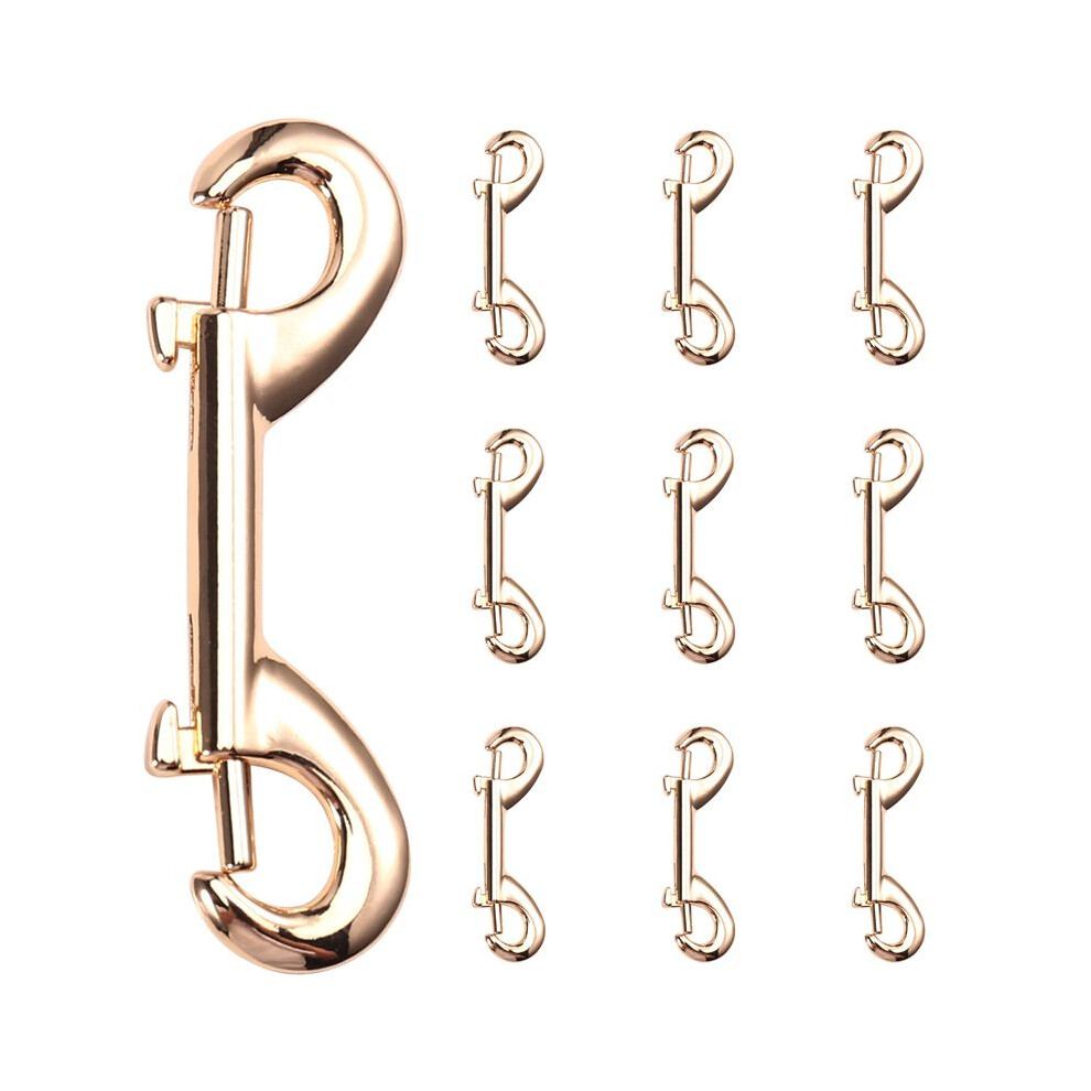 10Pcs 65Mm Scuba Diving Double End Bolt Snap Hook Clips Zinc Alloy Quick Draw Link Carabiner B-Shape Spring Hook 6031271039271