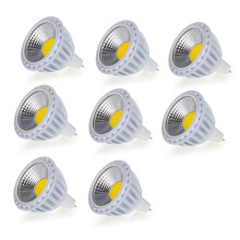8X GU5,3 / MR16 6W COB LED-Lampa Spotlight GlöDlampa GlöDlampa 420LM 60 3000K Varmvit 12V
