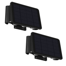 2X Solar Wall Light Outdoor -Down Lighting LED Lamp Solar Wall Washing Lights voor Courtyard Garden 5 Light