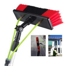 Water Fed Telescopic Window Cleaning Pole Kit 4m with 30cm Brush and 20m Hose for Solar Panels