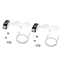 2X Bidet Attachment Ultra-Slim Toilet Double Nozzle Spiral Adjustable Water Pressure Non-Electric Ass Sprayer with Hose