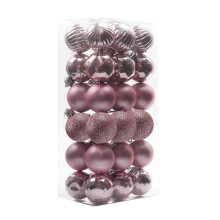 36pcs 4cm Shatterproof Plastic Christmas Tree Baubles Ornaments for Festive Decor