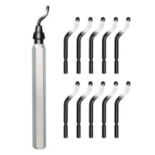 Blade Deburring Tool for 3D Printing,Premium High-Speed Steel Blades for Smooth Finishing - Ideal for HVAC,Metal