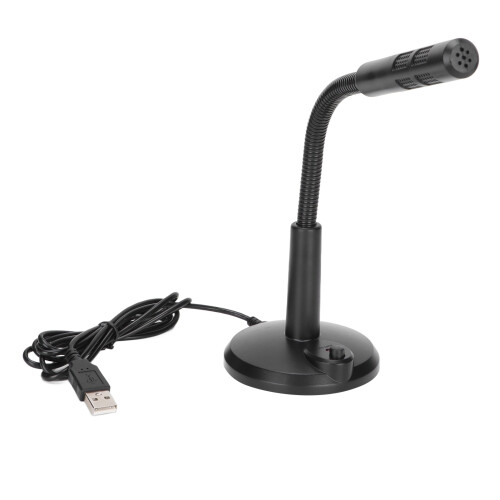 USB Desktop Omnidirectional Microphone with Mute Button, Black 1