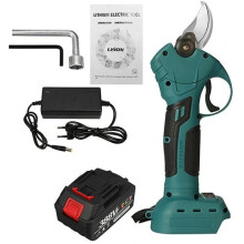 (with 1 Battery, US PLUG) 21V Cordless Electric Scissors Large Battery Capacity Pruning Shears Tree Branch Pruner Garden Tools