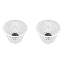 2X Swimming Pool Skimmer Basket Replacement with Weighted Bottom & Lockable SP1070 Pool Cleaning Skimmer White S