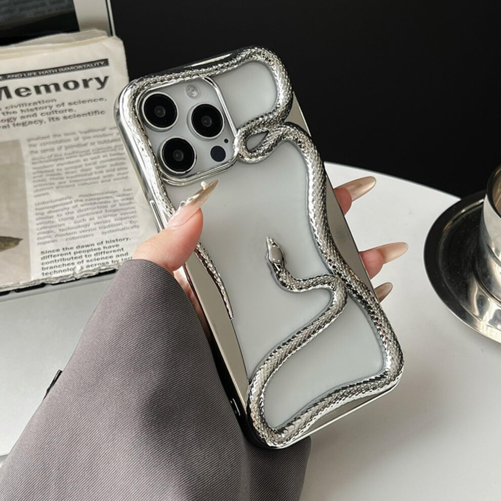 Hollow Snake Electroplated Tpu Phone Case For Iphone 12 Pro Max, Shock Absorbing Heat Dissipation Design 9330225999812